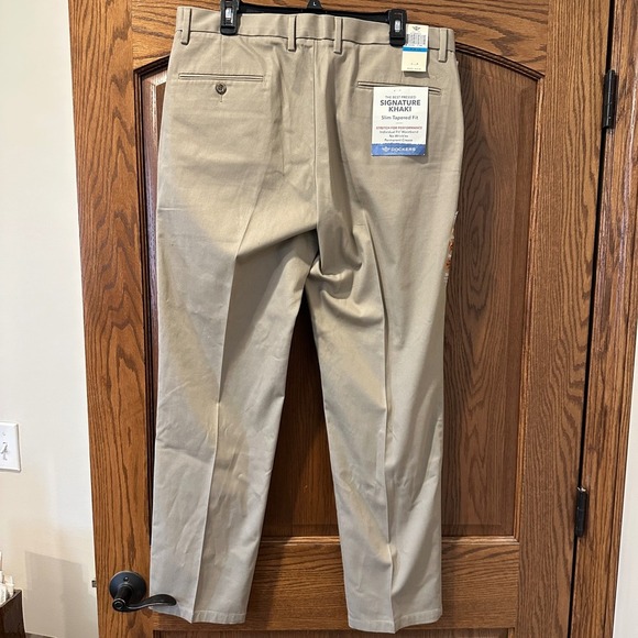 Dockers Signature Khaki Slim Tapered Fit Stretch Performance Pants W36 L32 - Picture 2 of 6